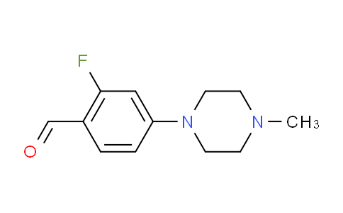 CAS No. 1197193-42-2, 2-Fluoro-4-(4-methylpiperazin-1-yl)benzaldehyde