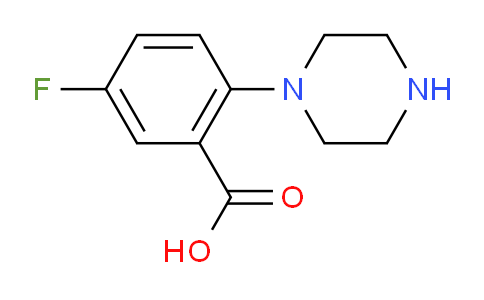 CAS No. 1197193-39-7, 5-Fluoro-2-(piperazin-1-yl)benzoic acid