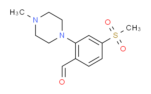 CAS No. 1197193-37-5, 2-(4-Methylpiperazin-1-yl)-4-(methylsulfonyl)benzaldehyde