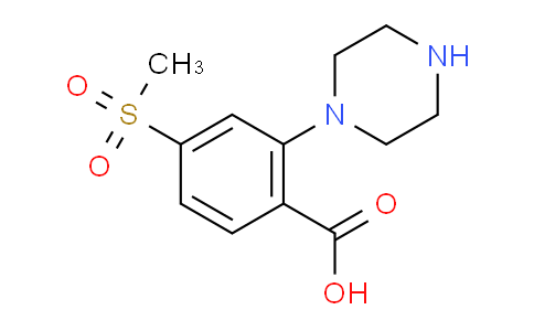 CAS No. 1197193-32-0, 4-(Methylsulfonyl)-2-(piperazin-1-yl)benzoic acid