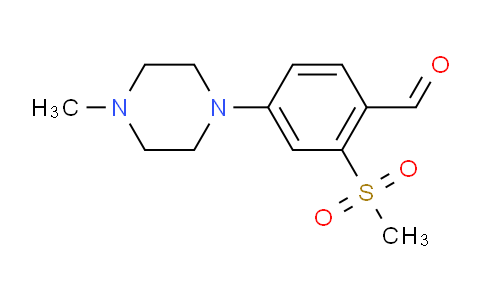 CAS No. 1197193-26-2, 4-(4-Methylpiperazin-1-yl)-2-(methylsulfonyl)benzaldehyde