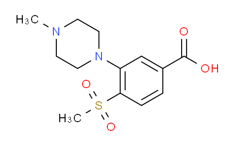 CAS No. 1197193-05-7, 3-(4-Methylpiperazin-1-yl)-4-(methylsulfonyl)benzoic acid
