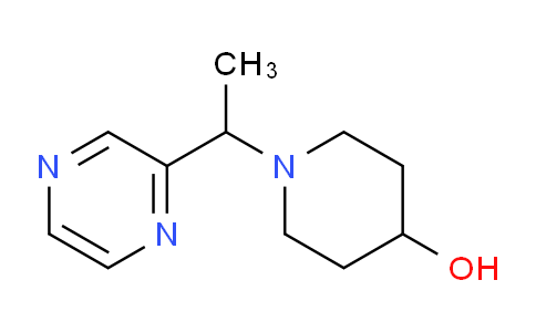 CAS No. 1185310-52-4, 1-(1-(Pyrazin-2-yl)ethyl)piperidin-4-ol