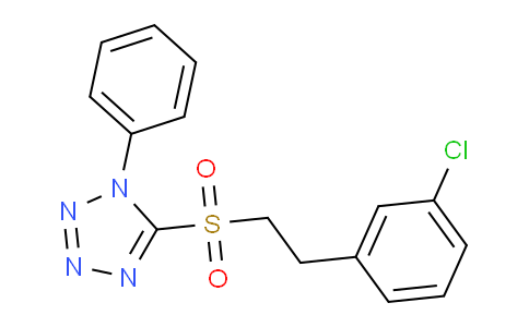 CAS No. 1174193-87-3, 5-((3-Chlorophenethyl)sulfonyl)-1-phenyl-1H-tetrazole