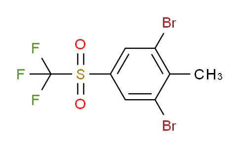 CAS No. 1150271-31-0, 1,3-Dibromo-2-methyl-5-((trifluoromethyl)sulfonyl)benzene