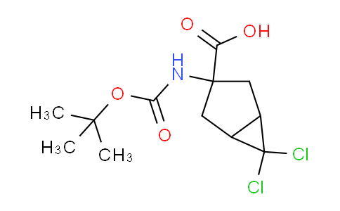 CAS No. 1134759-39-9, 3-((tert-Butoxycarbonyl)amino)-6,6-dichlorobicyclo[3.1.0]hexane-3-carboxylic acid