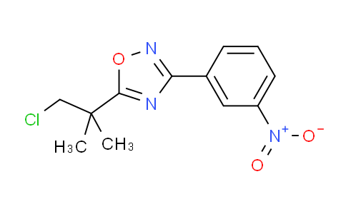 CAS No. 1133116-17-2, 5-(1-Chloro-2-methylpropan-2-yl)-3-(3-nitrophenyl)-1,2,4-oxadiazole