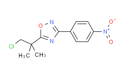 CAS No. 1133116-15-0, 5-(1-Chloro-2-methylpropan-2-yl)-3-(4-nitrophenyl)-1,2,4-oxadiazole