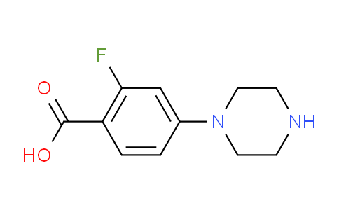 CAS No. 1121613-69-1, 2-Fluoro-4-(piperazin-1-yl)benzoic acid