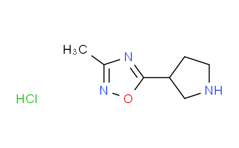 CAS No. 1121057-52-0, 3-Methyl-5-(pyrrolidin-3-yl)-1,2,4-oxadiazole hydrochloride