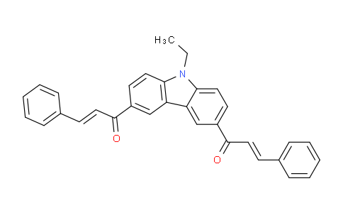 CAS No. 1104847-85-9, 1,1'-(9-Ethyl-9H-carbazole-3,6-diyl)bis(3-phenylprop-2-en-1-one)