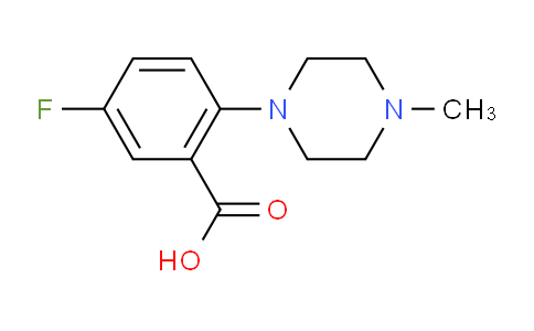 CAS No. 1096829-46-7, 5-Fluoro-2-(4-methylpiperazin-1-yl)benzoic acid