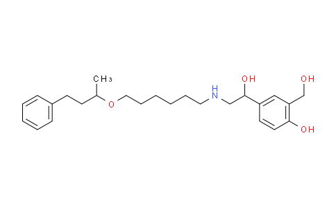 CAS No. 108928-81-0, 4-(1-Hydroxy-2-((6-((4-phenylbutan-2-yl)oxy)hexyl)amino)ethyl)-2-(hydroxymethyl)phenol