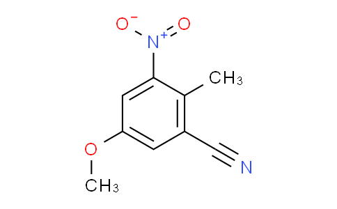 CAS No. 1082040-58-1, 5-Methoxy-2-methyl-3-nitro-benzonitrile
