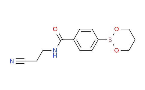 CAS No. 1073372-08-3, N-(2-Cyanoethyl)-4-(1,3,2-dioxaborinan-2-yl)benzamide