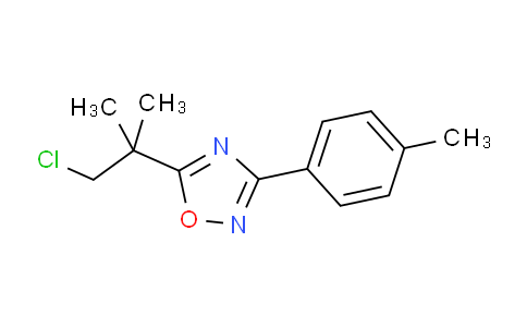 CAS No. 1072944-73-0, 5-(1-Chloro-2-methylpropan-2-yl)-3-(p-tolyl)-1,2,4-oxadiazole