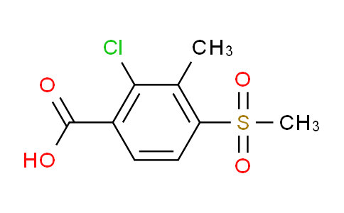 CAS No. 106904-09-0, 2-chloro-3-methyl-4-(methylsulfonyl)benzoic acid