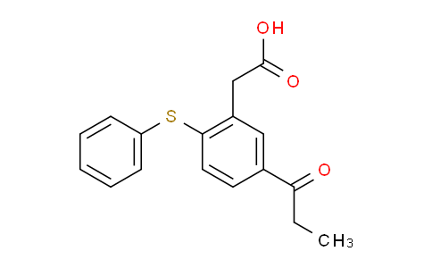 CAS No. 103918-73-6, 2-(2-(Phenylthio)-5-propionylphenyl)acetic acid