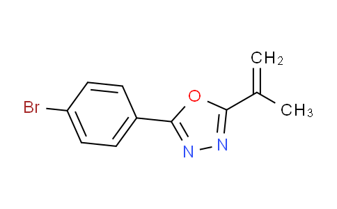 CAS No. 1033201-91-0, 2-(4-Bromophenyl)-5-(prop-1-en-2-yl)-1,3,4-oxadiazole