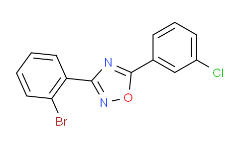 CAS No. 1033201-83-0, 3-(2-Bromophenyl)-5-(3-chlorophenyl)-1,2,4-oxadiazole