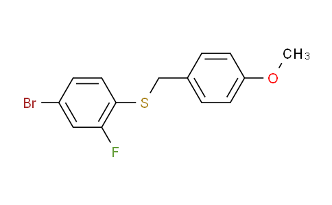 CAS No. 1020253-12-6, (4-Bromo-2-fluorophenyl)(4-methoxybenzyl)sulfane