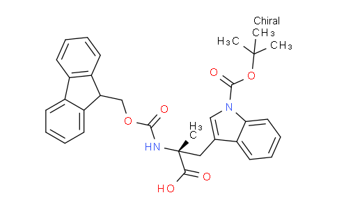 CAS No. 220155-72-6, 1-[(1,1-Dimethylethoxy)carbonyl]-N-[(9H-fluoren-9-ylmethoxy)carbonyl]-alpha-methyl-D-tryptophan