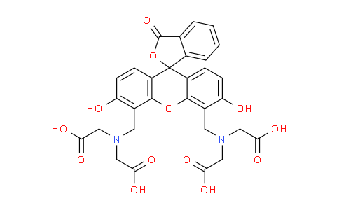 CAS No. 207124-64-9, 2,2',2'',2'''-(((3',6'-Dihydroxy-3-oxo-3H-spiro[isobenzofuran-1,9'-xanthene]-4',5'-diyl)bis(methylene))bis(azanetriyl))tetraacetic acid