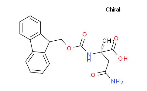 CAS No. 1403590-50-0, (R)-2-((((9H-fluoren-9-yl)methoxy)carbonyl)amino)-4-amino-2-methyl-4-oxobutanoic acid