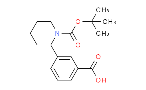 CAS No. 908334-24-7, 2-(3-Carboxyphenyl)-1-piperidinecarboxylic Acid 1-(1,1-Dimethylethyl) Ester
