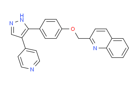 CAS No. 871507-11-8, 2-((4-(4-(Pyridin-4-yl)-1H-pyrazol-5-yl)phenoxy)methyl)quinoline