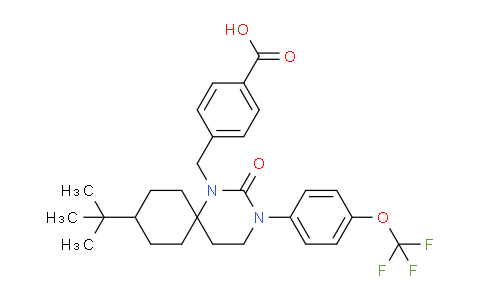 CAS No. 706813-28-7, 4-((9-(tert-butyl)-2-oxo-3-(4-(trifluoroMethoxy)phenyl)-1,3-diazaspiro[5.5]undecan-1-yl)Methyl)benzoic acid