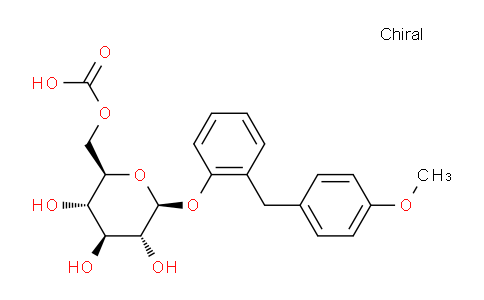 CAS No. 360775-96-8, ((2R,3S,4S,5R,6S)-3,4,5-trihydroxy-6-(2-(4-methoxybenzyl)phenoxy)tetrahydro-2H-pyran-2-yl)methyl hydrogen carbonate