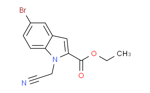 CAS No. 201809-30-5, ethyl 5-bromo-1-(cyanomethyl)-1H-indole-2-carboxylate