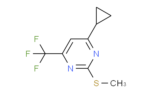 CAS No. 1263282-49-0, 4-Cyclopropyl-2-(methylsulfanyl)-6-(trifluoromethyl)pyrimidine