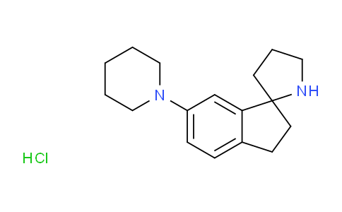 CAS No. 1263281-76-0, 6-(Piperidin-1-yl)-2,3-dihydrospiro[indene-1,2-pyrrolidine] hydrochloride
