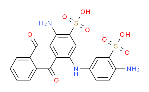 CAS No. 81-69-6, 2-Anthracenesulfonicacid, 1-amino-4-[(4-amino-3-sulfophenyl)amino]-9,10-dihydro-9,10-dioxo-