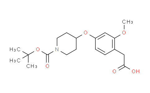 CAS No. 162045-86-5, 2-(4-(1-(tert-butoxycarbonyl)piperidin-4-yloxy)-2-methoxyphenyl)acetic acid