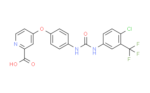 CAS No. 1012058-78-4, 2-Pyridinecarboxylic acid, 4-[4-[[[[4-chloro-3-(trifluoromethyl)phenyl]amino]carbonyl]amino]phenoxy]-