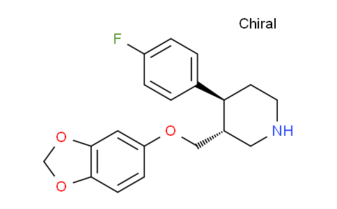 CAS No. 112058-85-2, (3R,4S)-3-[(2H-1,3-Benzodioxol-5-yloxy)methyl]-4-(4-fluorophenyl)piperidine