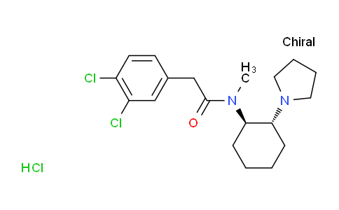 CAS No. 114528-79-9, 2-(3,4-Dichlorophenyl)-N-methyl-N-((1R,2R)-2-(pyrrolidin-1-yl)cyclohexyl)acetamide hydrochloride
