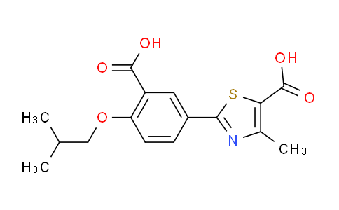 CAS No. 1239233-87-4, 2-[3-Carboxy-4-(2-methylpropoxy)phenyl]-4-methyl-5-thiazolecarboxylic Acid