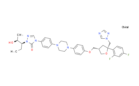 CAS No. 1246391-73-0, 4-(4-(4-(4-(((3S,5s)-5-((1h-1,2,4-triazol-1-yl)methyl)-5-(2,4-difluorophenyl)tetrahydrofuran-3-yl)methoxy)phenyl)piperazin-1-yl)phenyl)-1-((2s,3s)-2-hydroxypentan-3-yl)-1h-1,2,4-triazol-5(4h)-one