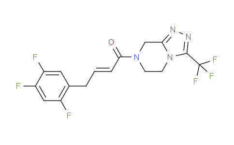 CAS No. 1253056-18-6, (E)-1-(3-(Trifluoromethyl)-5,6-dihydro-[1,2,4]triazolo[4,3-a]pyrazin-7(8H)-yl)-4-(2,4,5-trifluorophenyl)but-2-en-1-one
