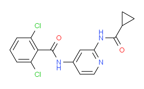 CAS No. 1258292-64-6, 2,6-dichloro-N-(2-(cyclopropanecarboxamido)pyridin-4-yl)benzamide