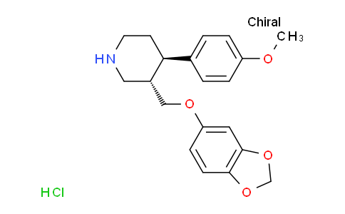 CAS No. 127017-74-7, (3S,4R)-3-(1,3-benzodioxol-5-yloxymethyl)-4-(4-methoxyphenyl)piperidine hydrochloride