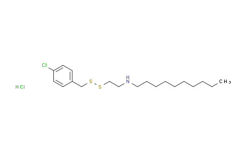 CAS No. 13116-77-3, N-(2-((p-Chlorobenzyl)dithio)ethyl)decylamine hydrochloride