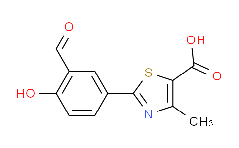 CAS No. 1312815-35-2, 2-(3-Formyl-4-hydroxyphenyl)-4-methylthiazole-5-carboxylic acid