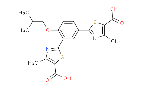 CAS No. 1330632-48-8, 2,2'-(4-Isobutoxy-1,3-phenylene)bis(4-methyl-1,3-thiazole-5-carboxylic acid)