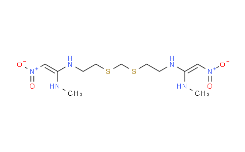 CAS No. 1331637-48-9, 1-N-methyl-1-N'-[2-[2-[[1-(methylamino)-2-nitroethenyl]amino]ethylsulfanylmethylsulfanyl]ethyl]-2-nitroethene-1,1-diamine
