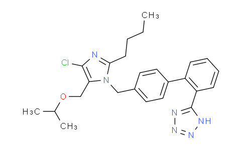 CAS No. 1332713-64-0, 5-(4'-((2-Butyl-4-chloro-5-(((1-methylethyl)oxy)methyl)-1H-imidazol-1-yl)methyl)biphenyl-2-yl)-1H-tetrazole